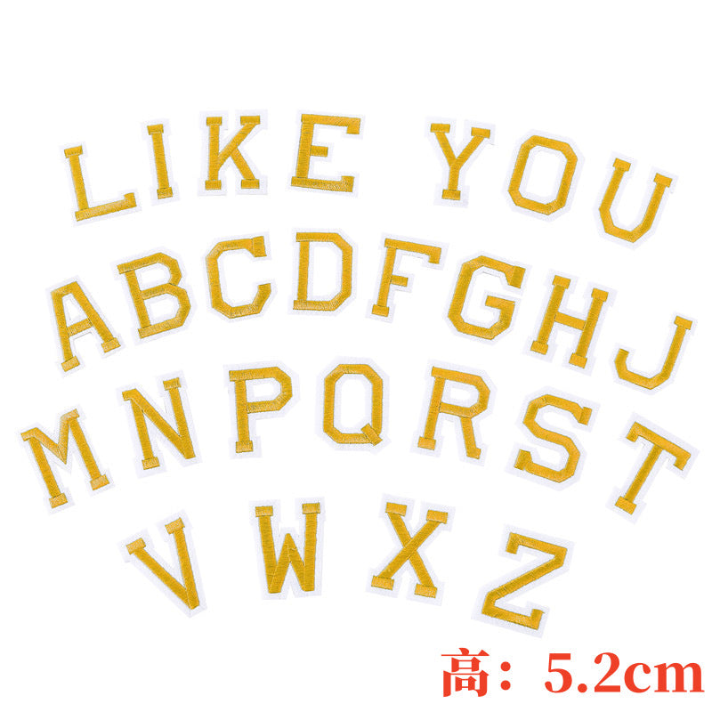 Wholesale A-Z alphabet embroidery patch